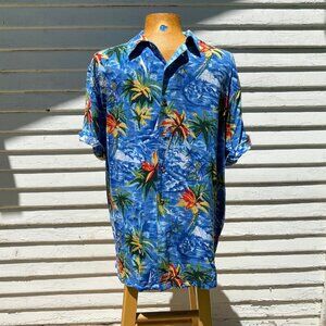 90s Colorful Hawaiian Shirt size Large